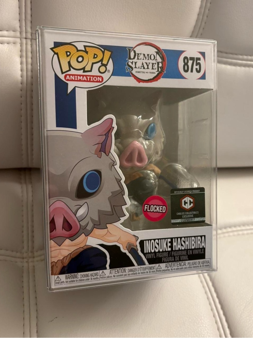 Inosuke Hashibira Demon Slayer Flocked Funko Pop 875